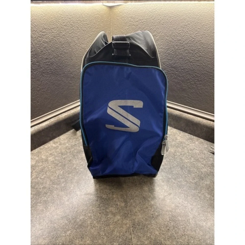 Vintage Salomon Boots Bag Blue Hiking School Skiing Nylon Over Shoulder Bag